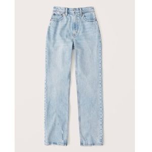 NWOT Abercrombie & Fitch Curve Love 90s Ultra High Rise Straight XL length Jeans
